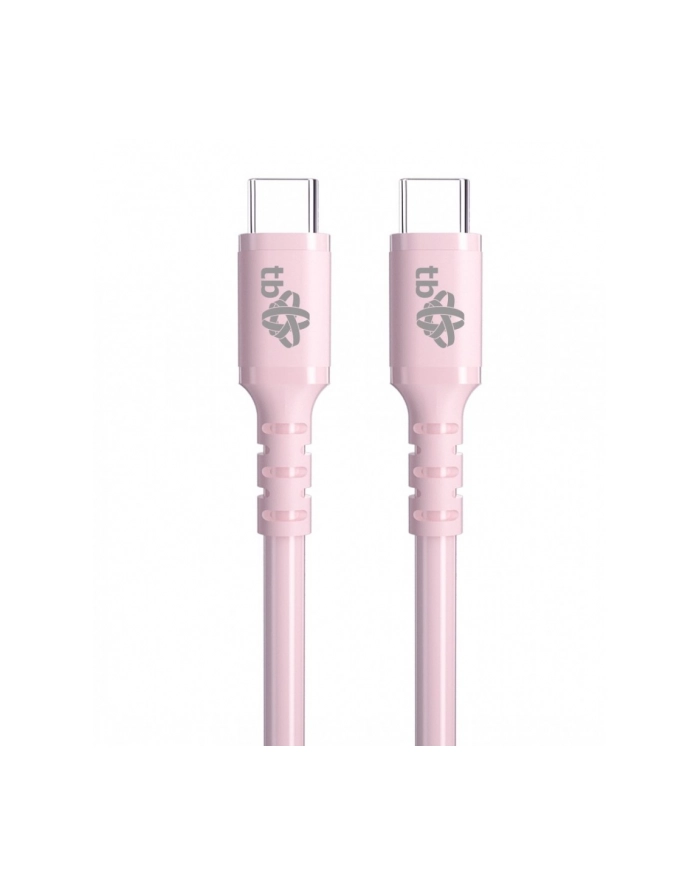 tb Kabel USB C - USB C 60W żelowy 1m różowy główny