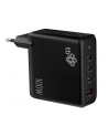 tb Ładowarka sieciowa 3x USB C + USB A Power Delivery czarna, GaN 100W - nr 1