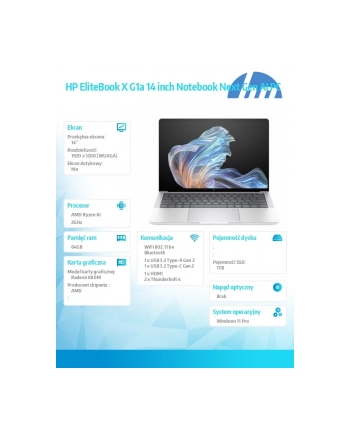 hp inc. Notebook EliteBook X G1a  AI7P360 1TB/64GB/W11P/14.0   B9ZX0ET nr 2