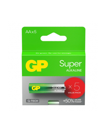 gp battery Baterie alkaliczne LR6/AA GP SUPER 5szt. (G-TECH)