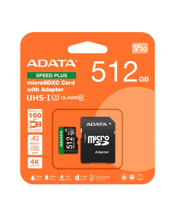 adata Karta microSD Speed Plus 512GB UHS1 U3 V30 A2 180/160 MB/s nr 2