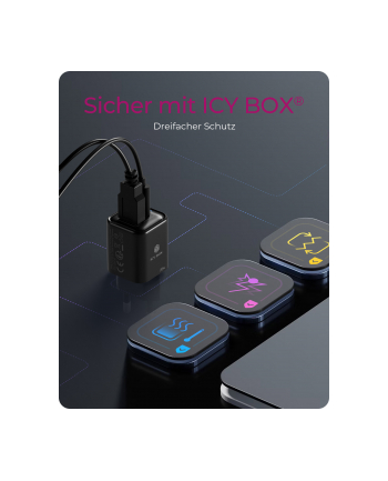 ICY BOX IB-PS1020-PD 2-Port USB 20W Fast Charger