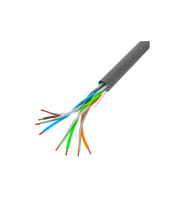 LANBERG Kabel LAN UTP 100mb/s 100m CCA drut Szary