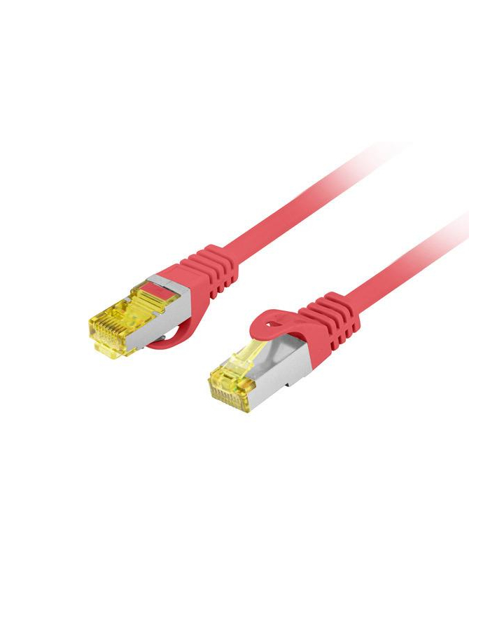 LANBERG Patchcord CAT.6A S/FTP LSZH CU 10m red Fluke Passed główny