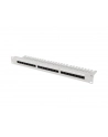 LANBERG patch panel 24 port 1U cat.6A UTP black with cable organizer - nr 1