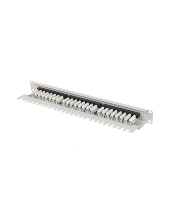 LANBERG patch panel 24 port 1U cat.6A UTP black with cable organizer nr 2