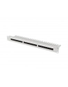 LANBERG patch panel 24 port 1U cat.6A UTP black with cable organizer - nr 6