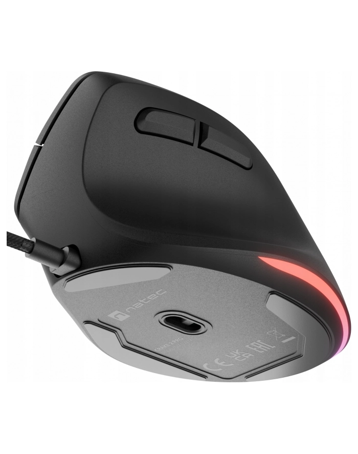 NATEC mysz wertykalna crake 2 pro 12800dpi programowalna optyczna czarna główny