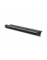 LANBERG Patch panel 24 port 1U 19 '' kat.6A UTP z organizerem kabli czarny - nr 1