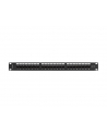 LANBERG Patch panel 24 port 1U 19 '' kat.6A UTP z organizerem kabli czarny - nr 3