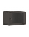 LANBERG Szafa instalacyjna wisząca 19 '' 6U/540x350 flat pack czarna drzwi przeszklone - nr 12