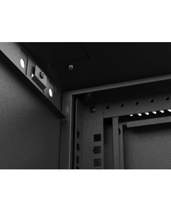 LANBERG Szafa instalacyjna wisząca 19 '' 6U/540x350 flat pack czarna drzwi przeszklone