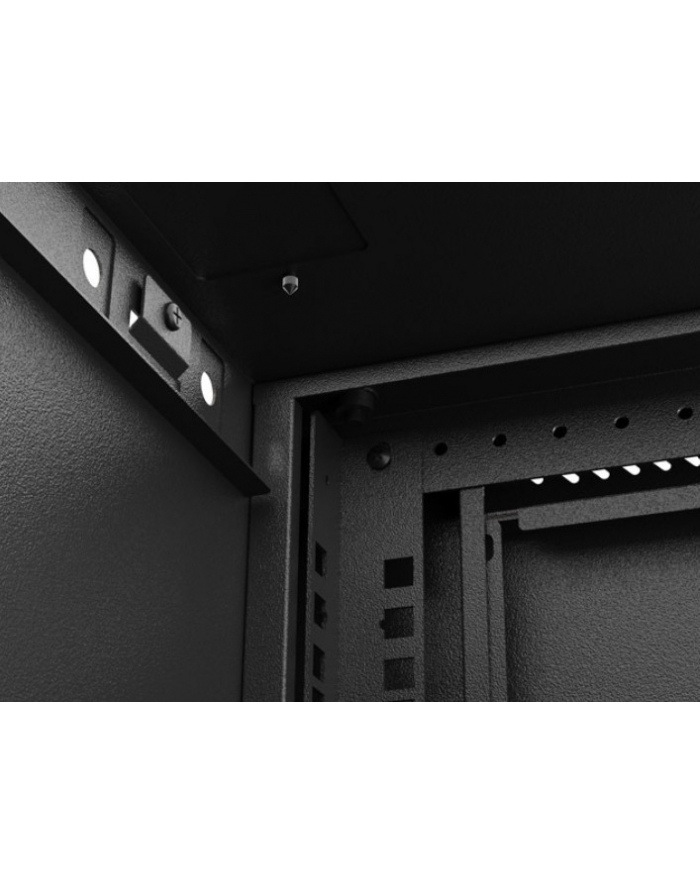 LANBERG Szafa instalacyjna wisząca 19 '' 6U/540x350 flat pack czarna drzwi przeszklone główny