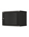 LANBERG Szafa instalacyjna wisząca 19 '' 6U/540x350 flat pack czarna drzwi przeszklone - nr 4