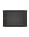 LANBERG Szafa instalacyjna wisząca 19 '' 6U/540x350 flat pack czarna drzwi przeszklone - nr 9