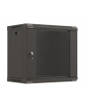 LANBERG Szafa instalacyjna rack wisząca 19 '' 9U 540x350 czarna drzwi przeszklone flat pack - nr 1