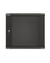 LANBERG Szafa instalacyjna rack wisząca 19 '' 9U 540x350 czarna drzwi przeszklone flat pack - nr 3