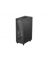 Szafa instalacyjna Rack Lanberg stojąca 19'' 32U 600x1000 czarna drzwi przeszklone LCD (flat pack) - nr 1