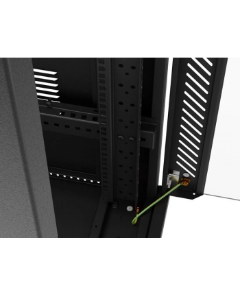 Szafa instalacyjna Rack Lanberg stojąca 19'' 32U 600x1000 czarna drzwi przeszklone LCD (flat pack) nr 1