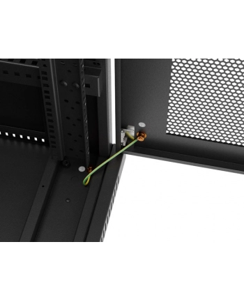 Szafa instalacyjna Rack Lanberg 19'' 32U 600x1000 czarna drzwi perforowane LCD (flat pack) nr 1
