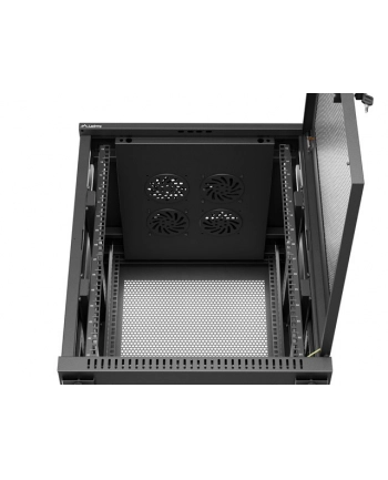 Szafa inastalacyjna rack Lanberg 19'' 15U 600x600 czarna drzwi perforowane (flat pack) nr 1