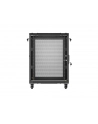 Szafa inastalacyjna rack Lanberg 19'' 15U 600x600 czarna drzwi perforowane (flat pack) - nr 4