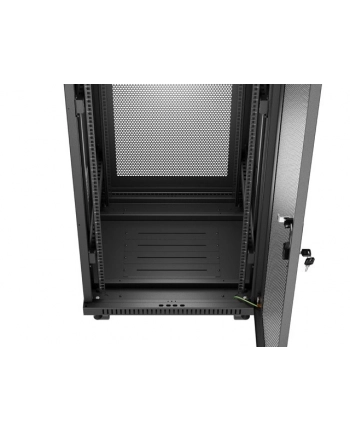 Szafa instalacyjna Rack Lanberg stojąca 19'' 37U 600x600 czarna drzwi perforowane LCD (flat pack) nr 1