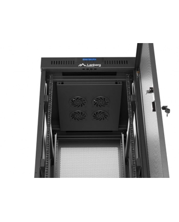 Szafa instalacyjna Rack Lanberg stojąca 19'' 32U 600x800 czarna drzwi perforowane LCD (flat pack) nr 2