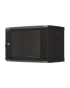 LANBERG Szafa instalacyjna wisząca 19 '' 6U/540x350 flat pack czarna drzwi przeszklone - nr 4