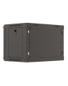 LANBERG Szafa instalacyjna wisząca 19 '' 6U/540x350 flat pack czarna drzwi przeszklone - nr 6