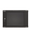 LANBERG Szafa instalacyjna wisząca 19 '' 6U/540x350 flat pack czarna drzwi przeszklone - nr 9