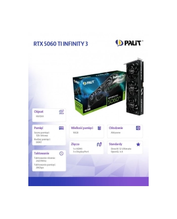 palit Karta graficzna RTX 5060 TI INFINITY 3 16GB GDDR7 128bit 3DP/HDMI nr 2
