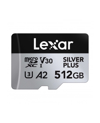 Karta pamięci Lexar microSDXC Silver Plus 512GB V30 UHS-I U3 A2 205/150MB/s nr 1