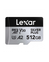 Karta pamięci Lexar microSDXC Silver Plus 512GB V30 UHS-I U3 A2 205/150MB/s - nr 1