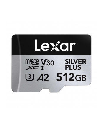 Karta pamięci Lexar microSDXC Silver Plus 512GB V30 UHS-I U3 A2 205/150MB/s nr 1