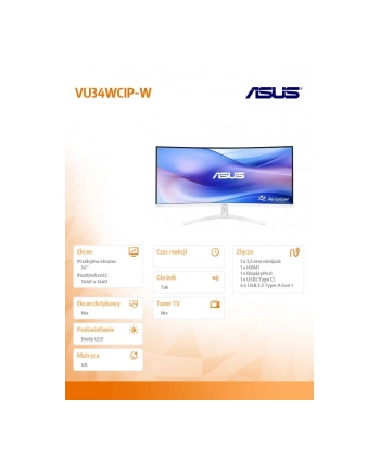 asus Monitor VU34WCIP-W EYE CAR WQHD 100Hz USB-C nr 2
