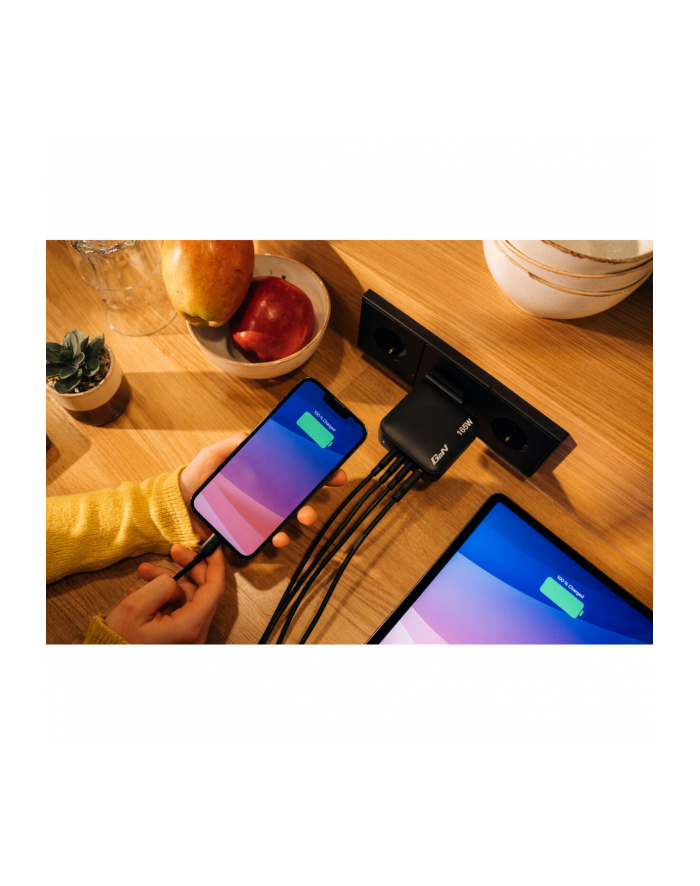 Ładowarka ścienna Verbatim Mini GaN 165W 3xUSB-C PD 1xUSB-A QC 3.0 główny