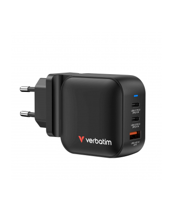 Ładowarka sieciowa Verbatim Mini GaN 70W 2xUSB-C PD 1xUSB-A QC 3.0