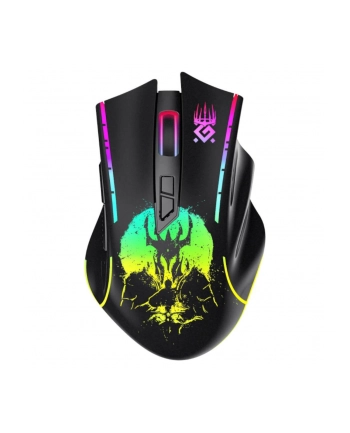 Mysz bezprzewodowa Defender KRONOS GM-695 optyczna 1600dpi czarna RGB AKUMULATOR 6 przycisków Gaming nr 1