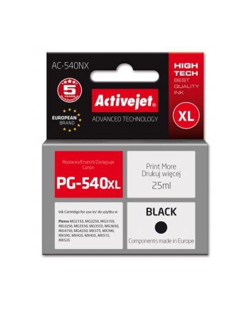 Activejet AC-540NX Tusz (zamiennik Canon PG-540XL; Supreme; 25 ml; czarny) nr 1