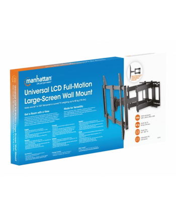 manhattan Uchwyt ścienny do TV 60-100'' LED/LCD 80kg obczerwonyowy uchylny nr 2