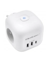Kostka zasilająca Qoltec przedłużacz 6w1 z podświetlanym włącznikiem | 3x AC | 2x USB | 1x USB-C PD 20W | Biała - nr 1