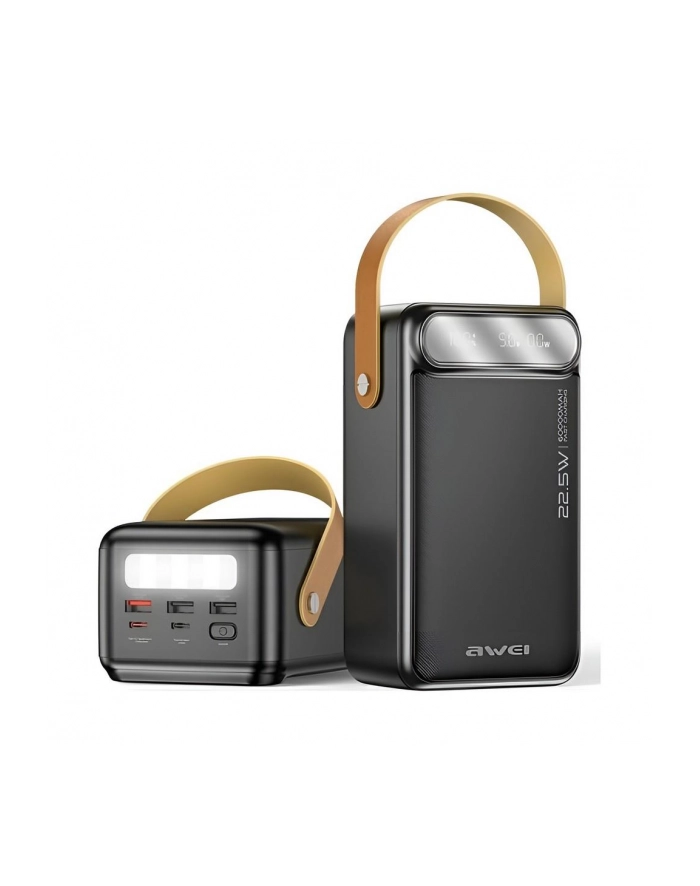 Powerbank Awei P101K 60000mAh 22,5W 3xUSB-A 2xUSB-C czarny główny