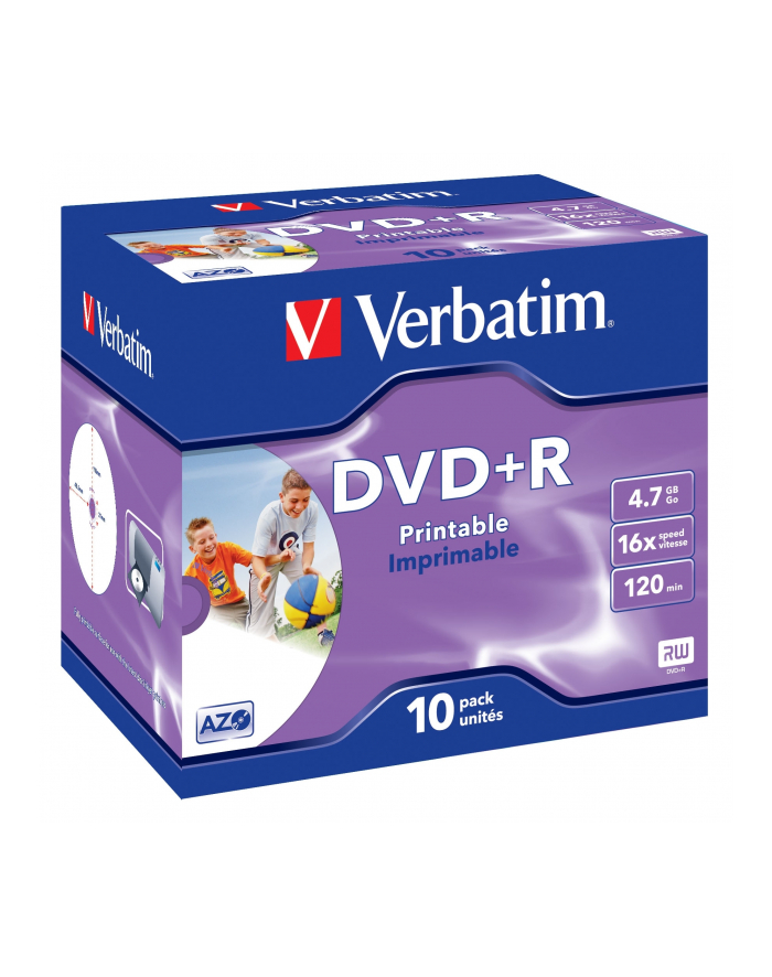 DVD+R Verbatim [ jewel case 10 | 4.7GB | 16x | do nadruku ] główny