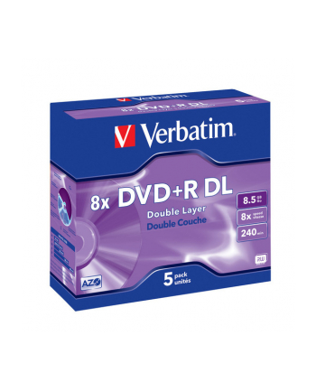 DVD+R DL Verbatim [ jewel case 5 | 8.5GB | 8x | matte silver ]