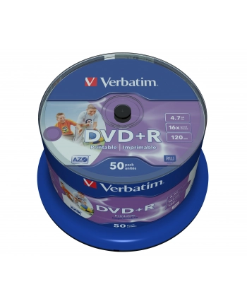 DVD+R Verbatim [ cake box 50 | 4.7GB | 16x | do nadruku Wide Photo ] nr 1