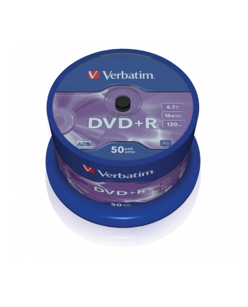 DVD+R Verbatim [ cake box 50 | 4.7GB | 16x | matte silver ] nr 1