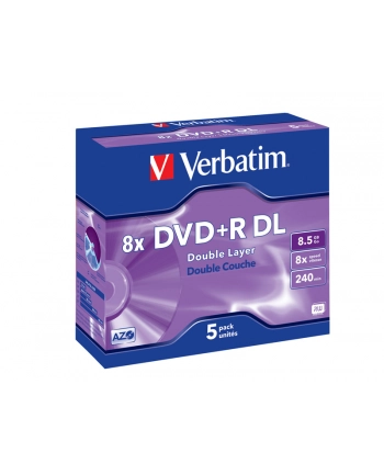 DVD+R DL Verbatim [ jewel case 5 | 8.5GB | 8x | matte silver ] nr 1