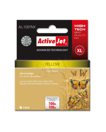 ActiveJet AL-100Y tusz Yellow do drukarek Lexmark (zam.14N1071E  nr100XL/108XL)