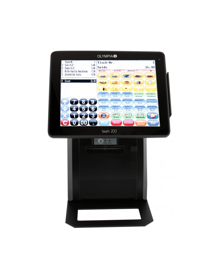 Olympia Kasse Touch 200 Tse Schwarz Hinweis Beachten (949904002) główny
